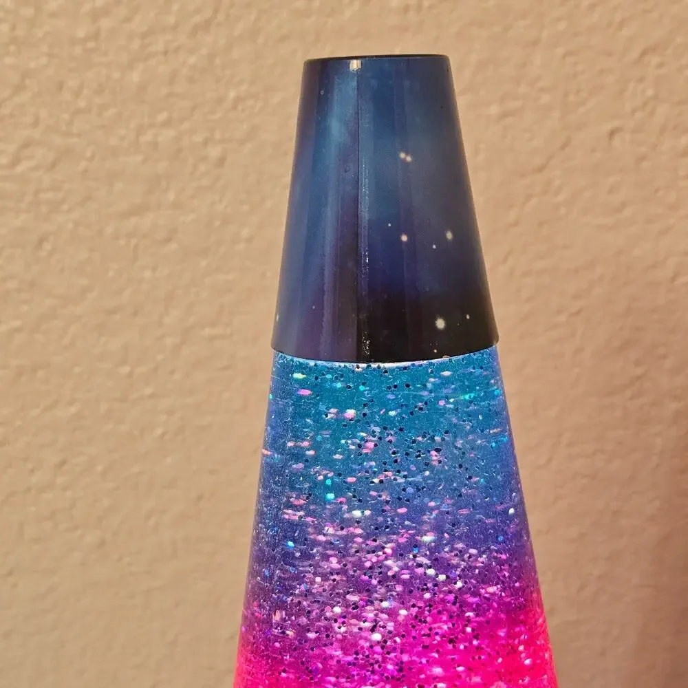 Vintage Y2K Lava Lamp Lite Glitter Wax Trippy Psychedelic